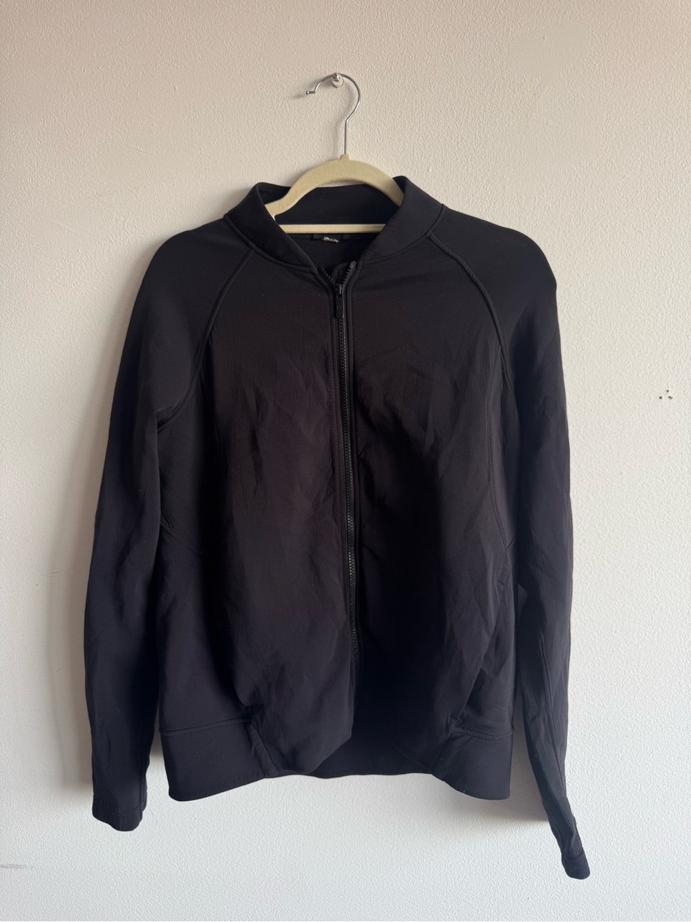 Lululemon Black Full-Zip Jacket with Pockets size 8
